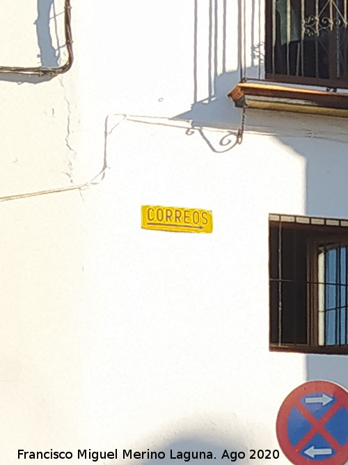 Casa Cueva de la Calle Barbacana Baja n� 2 - Casa Cueva de la Calle Barbacana Baja n� 2. Antigua placa de Correos