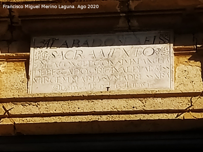 Palacio de los Lasso - Palacio de los Lasso. Inscripci�n