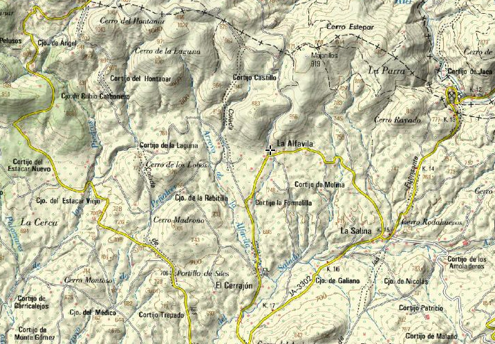 Aldea La Alfavila - Aldea La Alfavila. Mapa