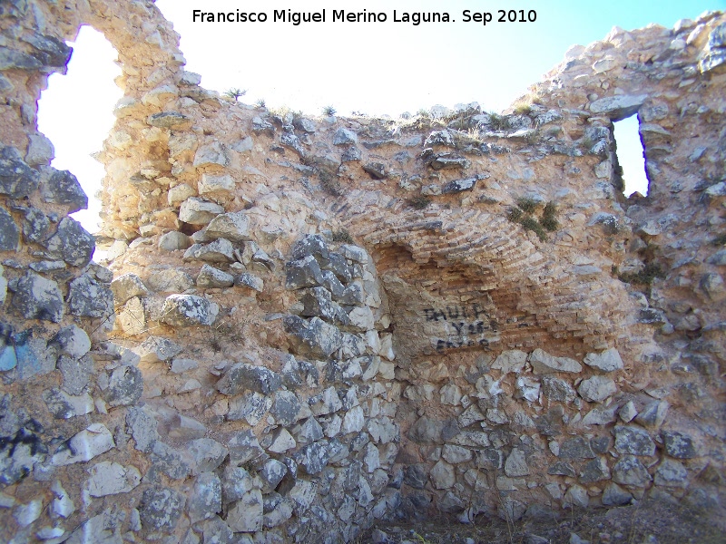 Castillo de la Pea. Torre del Homenaje - Castillo de la Pea. Torre del Homenaje. Arranque de la bveda de ladrillo