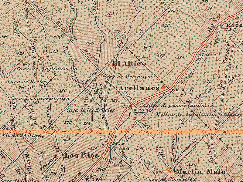 Aldea El Altico - Aldea El Altico. Mapa 1895