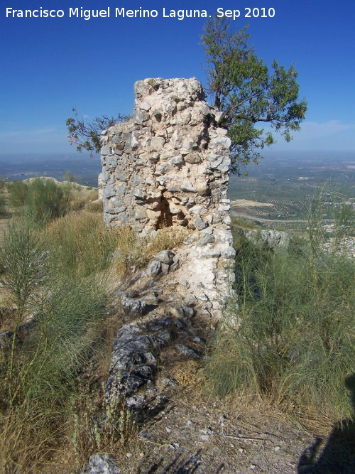 Castillo de la Pea. Muralla Norte - Castillo de la Pea. Muralla Norte. Grosor del primer lienzo