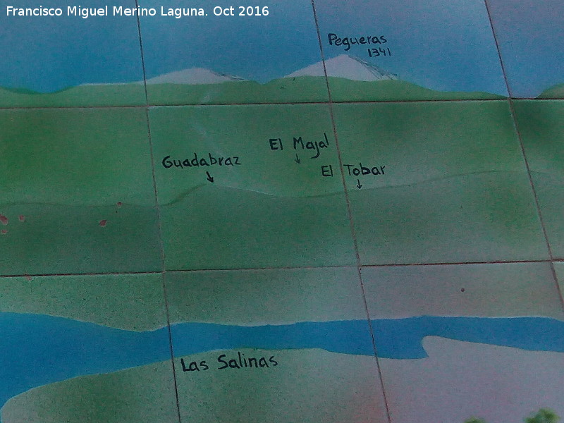 Aldea El Tobar - Aldea El Tobar. Panel del Mirador Morra de los Canalizos