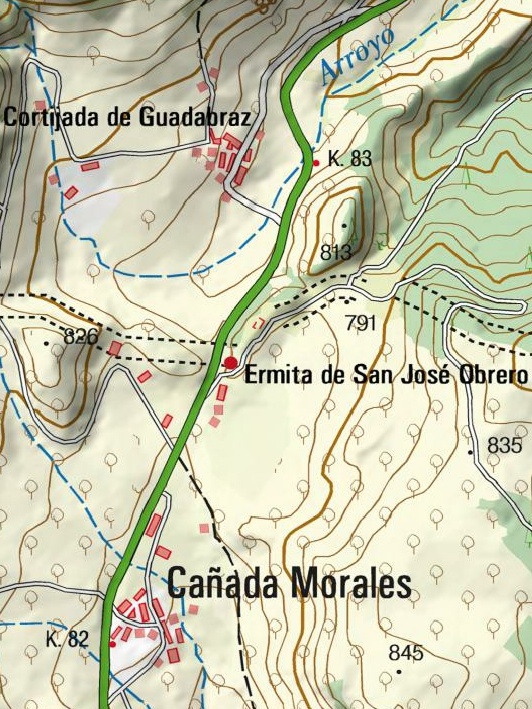 Aldea Caada Morales - Aldea Caada Morales. Mapa
