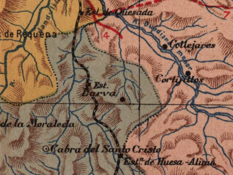 Aldea Estacin de Huesa - Aldea Estacin de Huesa. Mapa 1901