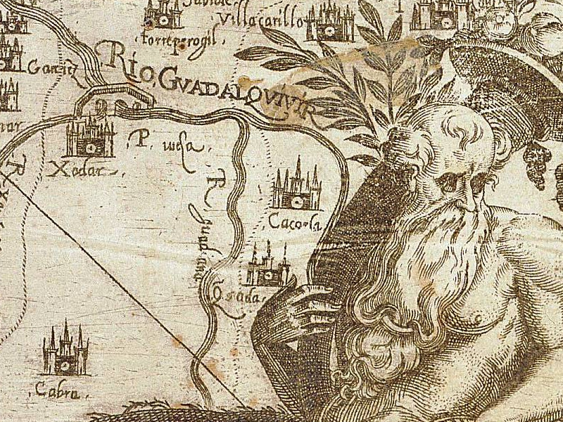 Ro Guadiana Menor - Ro Guadiana Menor. Mapa 1588