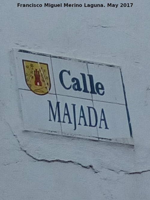 Calle Majada - Calle Majada. Placa de azulejos