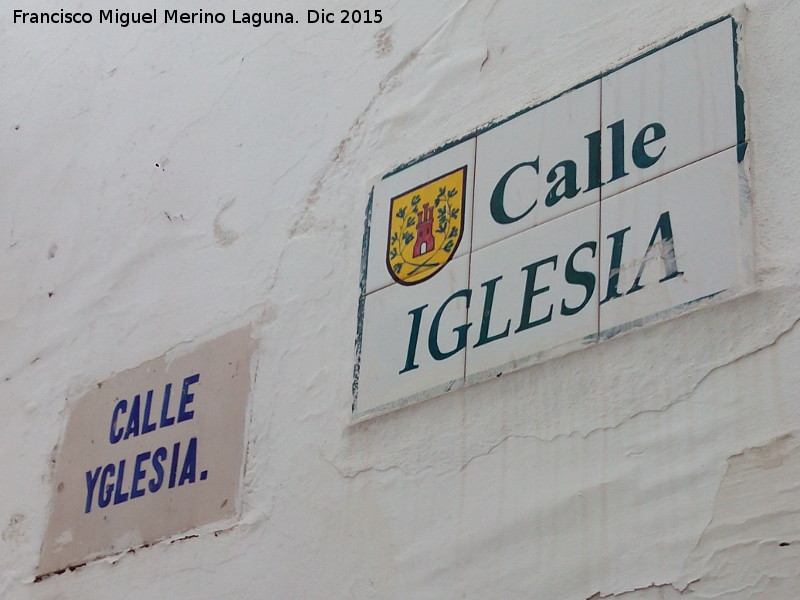 Calle Iglesia - Calle Iglesia. Placas