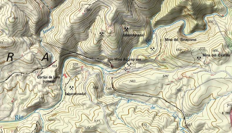 Mina La Aquisgrana - Mina La Aquisgrana. Mapa