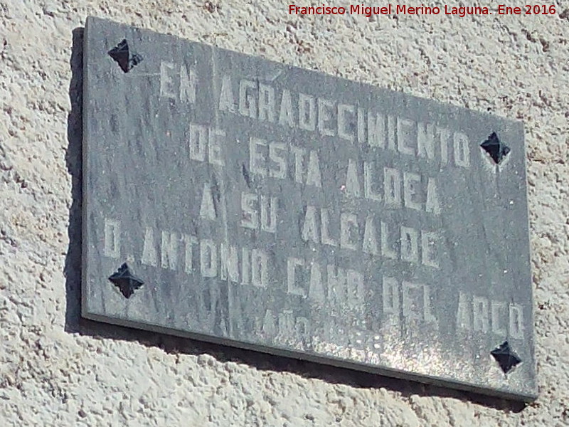 Aldea La Porrosa - Aldea La Porrosa. Placa