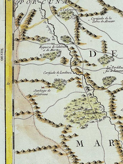 Aldea Lendnez - Aldea Lendnez. Mapa del Partido de Martos 1735