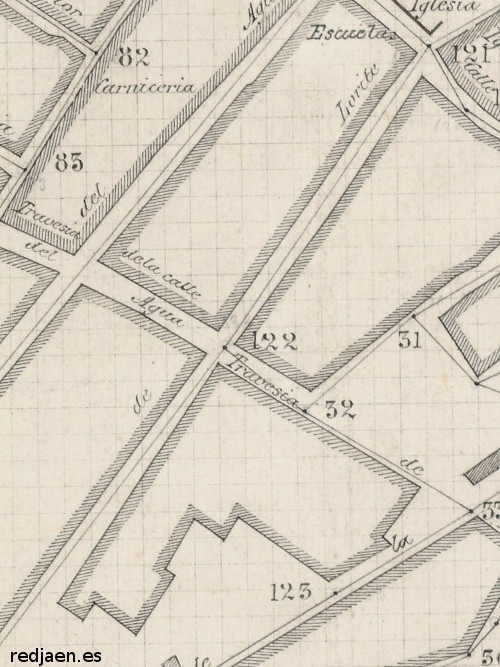 Calle Lorite - Calle Lorite. Plano topogrfico de 1894