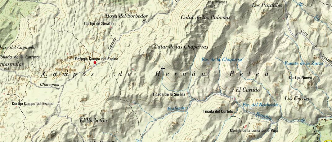 Campos de Hernn Perea - Campos de Hernn Perea. Mapa
