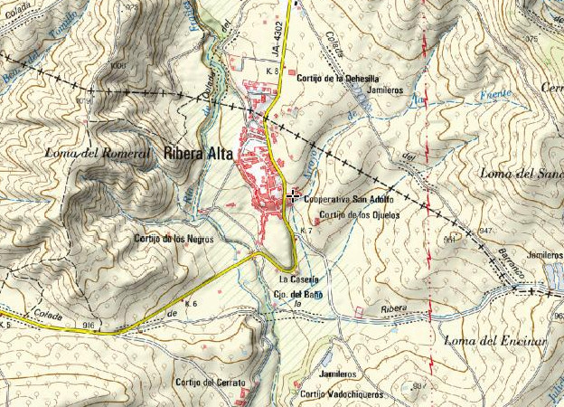 Yacimiento Cerro La Mesa - Yacimiento Cerro La Mesa. Mapa