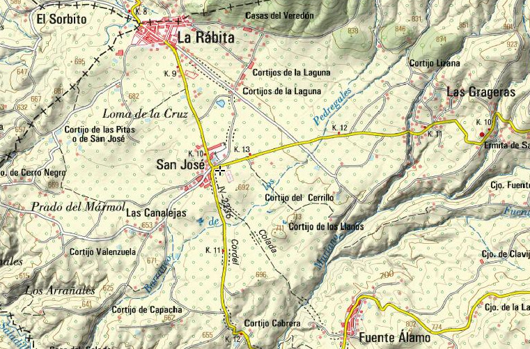 Aldea San Jos de la Rbita - Aldea San Jos de la Rbita. Mapa