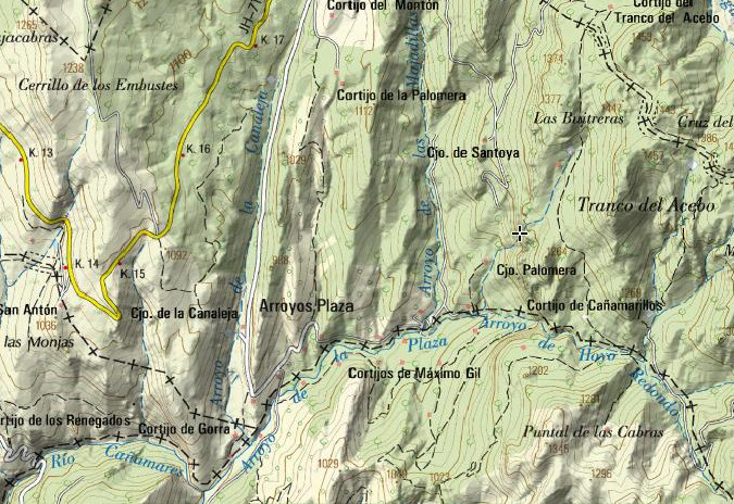 Cascada de la Palomera - Cascada de la Palomera. Mapa