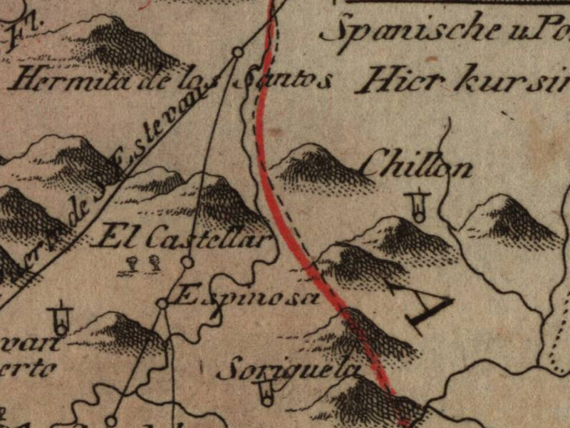 Venta de los Santos - Venta de los Santos. Mapa 1799