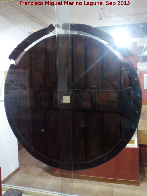 Oppidum del Cerro de la Cruz - Oppidum del Cerro de la Cruz. Escudo ibero. Museo Almedinilla
