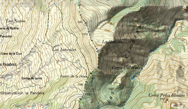 Cerro Las Cimbras - Cerro Las Cimbras. Mapa