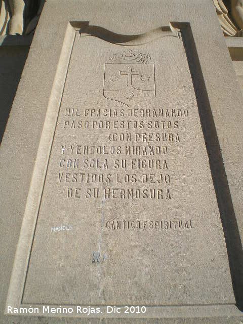 Monumento a San Juan de la Cruz - Monumento a San Juan de la Cruz. Cntico Espiritual
