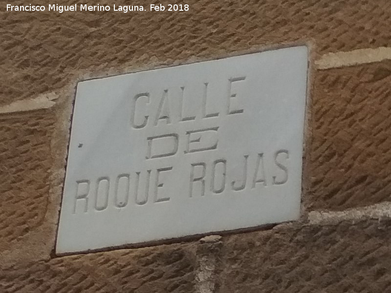 Calle Roque Rojas - Calle Roque Rojas. Placa