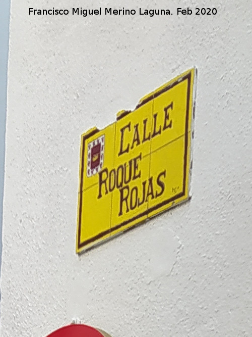 Calle Roque Rojas - Calle Roque Rojas. Placa