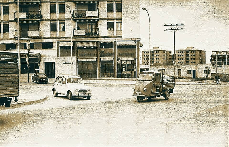 Avenida Ruiz Jimnez - Avenida Ruiz Jimnez. Foto antigua. Avenida de Madrid con Ruiz Jimnez