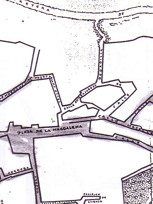 Calle Zumbajarros - Calle Zumbajarros. Mapa 1940