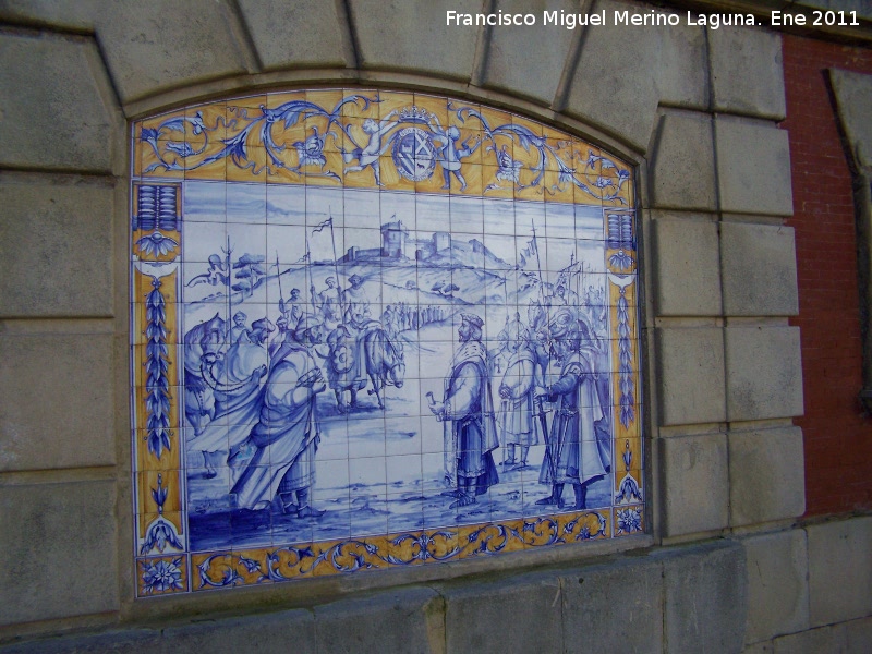 Plaza de la Constitucin - Plaza de la Constitucin. Azulejos de la rendicin de Arjona a Fernando III