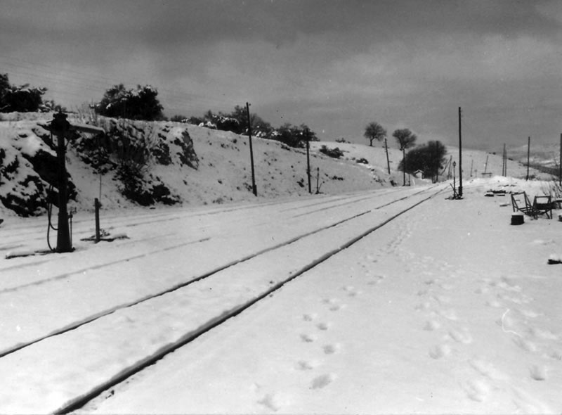 Estacin de Luque - Estacin de Luque. Nevada de 1965