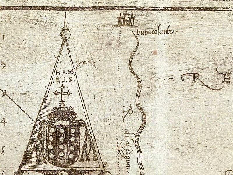 Historia de Fuencaliente - Historia de Fuencaliente. Mapa 1588