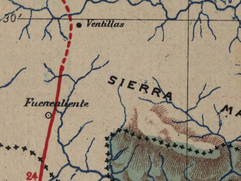 Historia de Fuencaliente - Historia de Fuencaliente. Mapa 1901