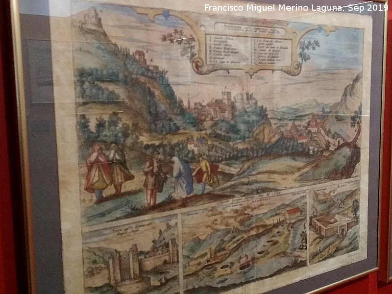 Historia de Granada - Historia de Granada. Grabado de Joris Hoefnagel 1564. Casa de los Tiros