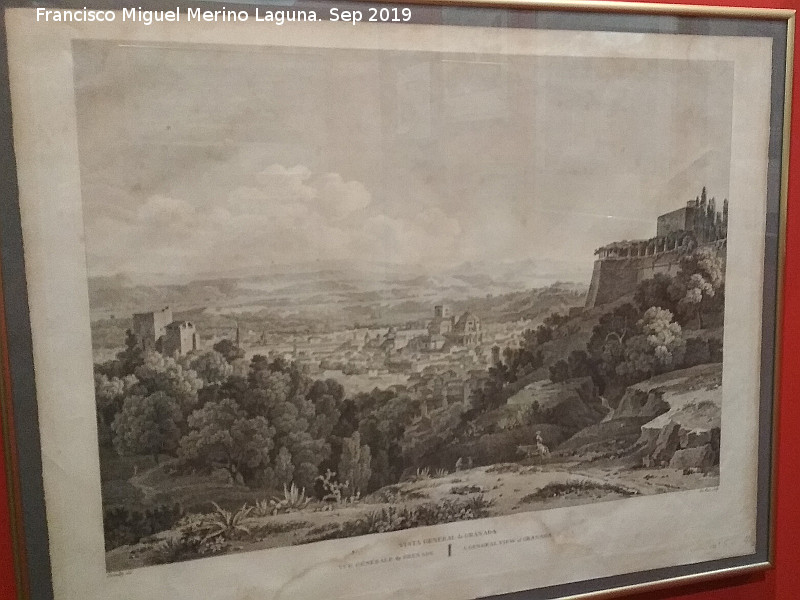 Historia de Granada - Historia de Granada. Grabado antiguo. Casa de los Tiros