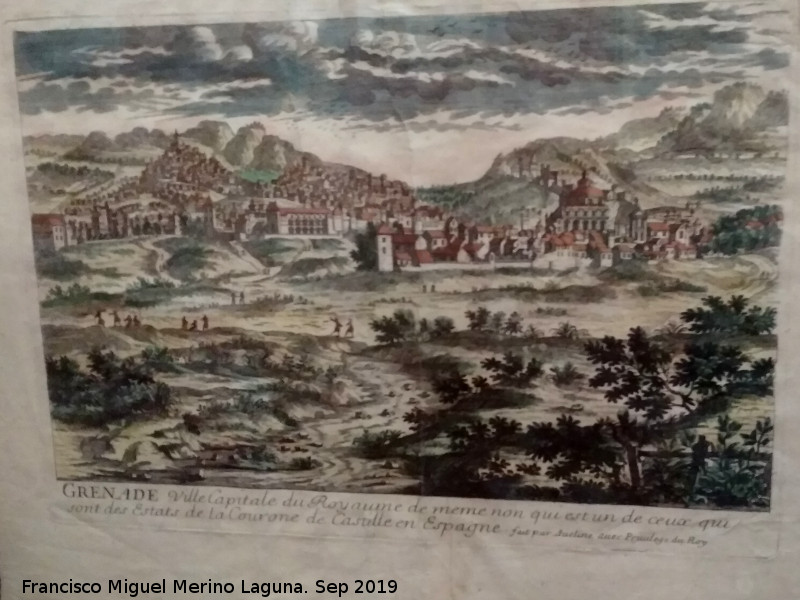 Historia de Granada - Historia de Granada. Dibujo antiguo. Casa de los Tiros