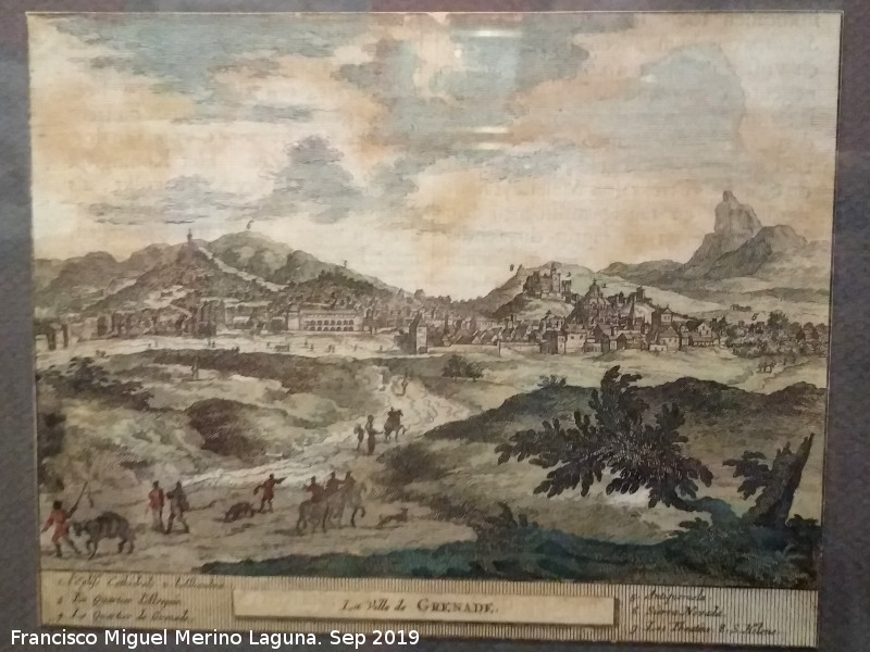 Historia de Granada - Historia de Granada. Dibujo antiguo. Casa de los Tiros