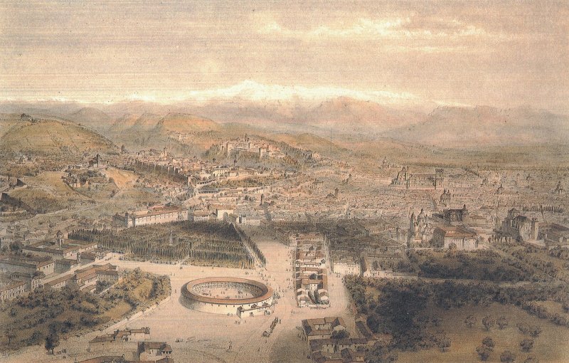 Historia de Granada - Historia de Granada. Dibujo antiguo