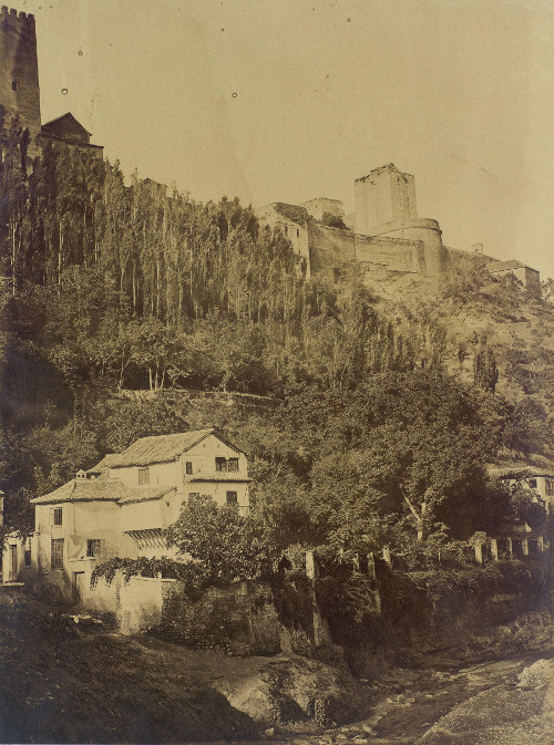 Historia de Granada - Historia de Granada. Foto antigua. Molino de la ladera de la Alhambra