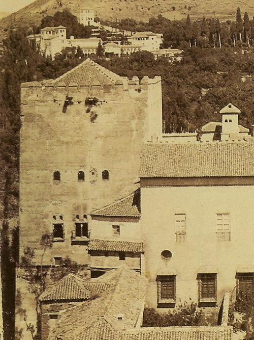 Alhambra. Torre de Comares - Alhambra. Torre de Comares. Foto antigua