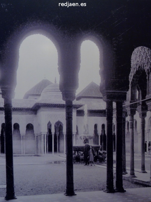 Alhambra. Patio de los Leones - Alhambra. Patio de los Leones. 1920 fotografa de Antonio Linares Arcos