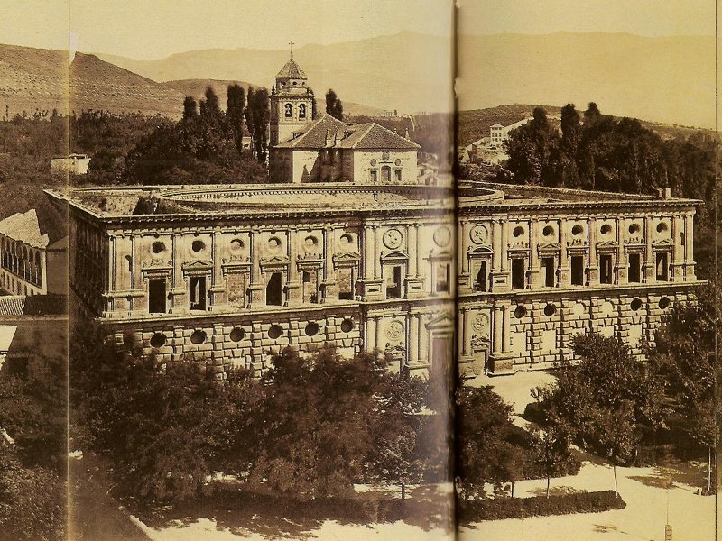 Alhambra. Palacio de Carlos V - Alhambra. Palacio de Carlos V. Foto antigua