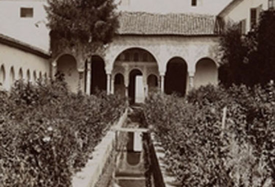 Generalife. Patio de la Acequia - Generalife. Patio de la Acequia. Foto antigua