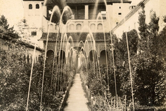 Generalife. Patio de la Acequia - Generalife. Patio de la Acequia. Foto antigua