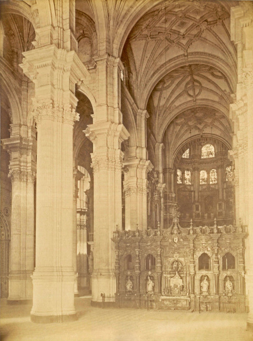 Catedral de Granada - Catedral de Granada. Foto del siglo XIX de J. Laurent