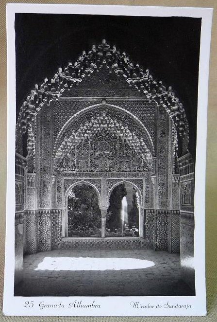 Alhambra. Mirador de Lindaraja - Alhambra. Mirador de Lindaraja. Foto antigua