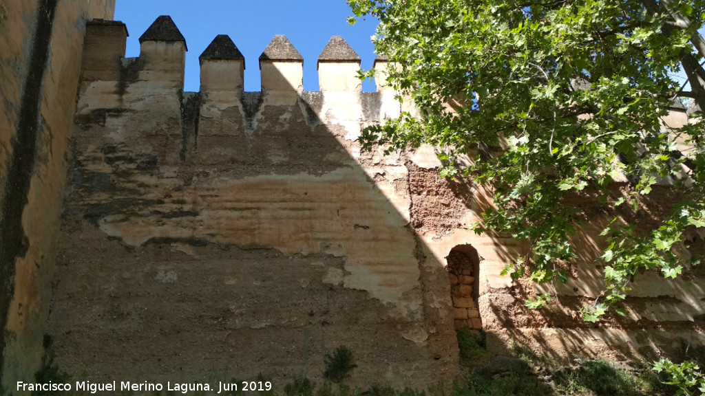 Alhambra. Torre del Cad - Alhambra. Torre del Cad. Desage y almenas de su lienzo derecho