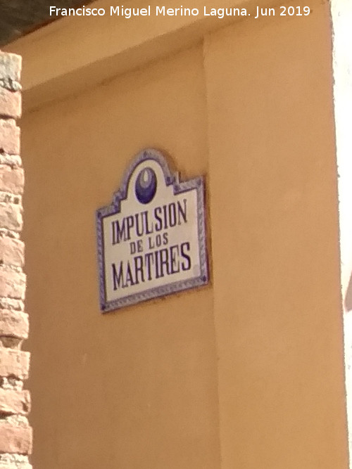 Carmen de los Mrtires - Carmen de los Mrtires. Placa