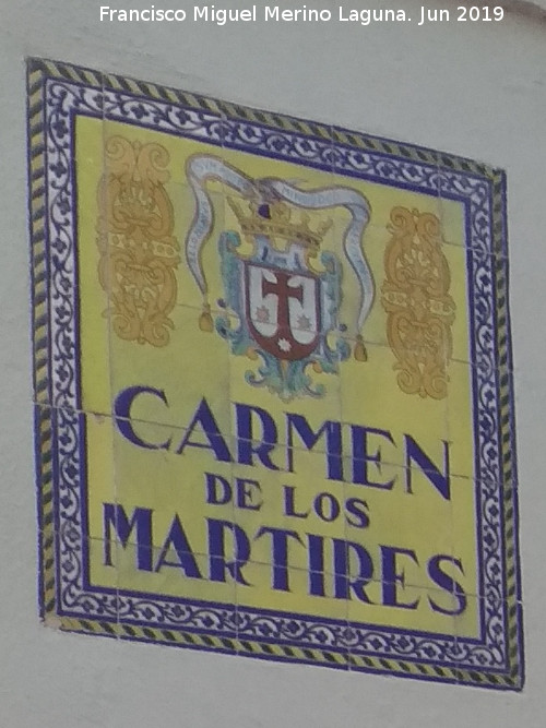 Carmen de los Mrtires - Carmen de los Mrtires. Azulejos