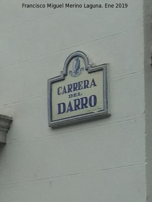 Carrera del Darro - Carrera del Darro. Placa