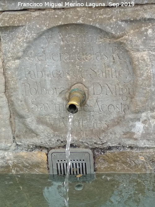 Pilar de la Cuesta del Realejo - Pilar de la Cuesta del Realejo. Cao con inscripcin
